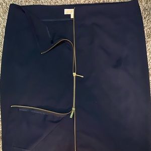Michael Kors zippered blue skirt